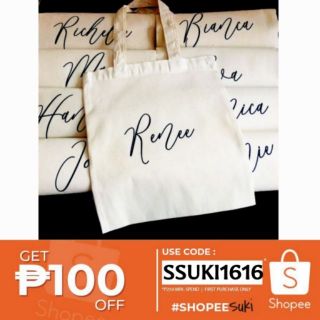Personalized NAME Canvas Tote Bag #2