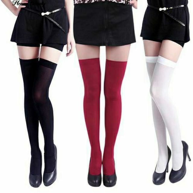 Girl S Over Knee Socks Thigh Highsocks Thin Stocking Plain Color