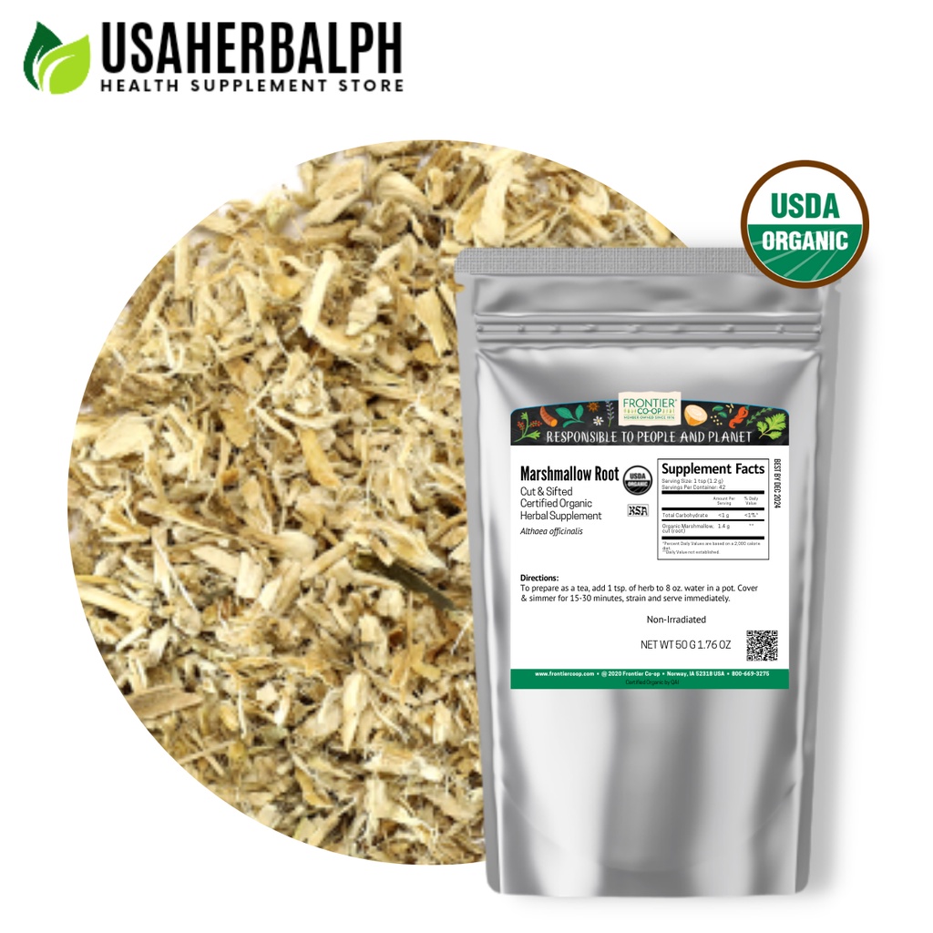 Frontier Organic Marshmallow Root, Herbal Tea for GERD, Acid Reflux