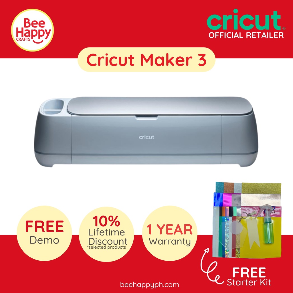 Cricut Maker 3 Electronic Cutting Machine + Free Starter Kit + Free