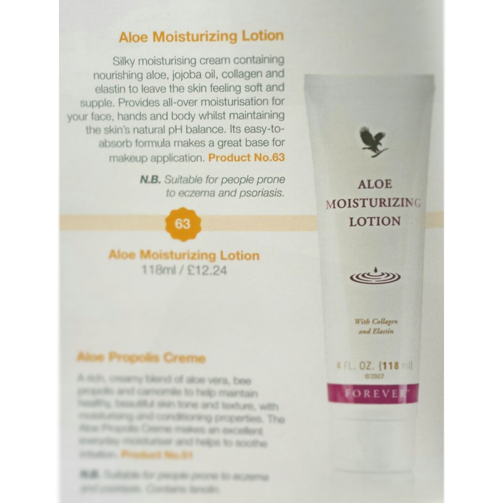 creme forever aloe moisturizing lotion