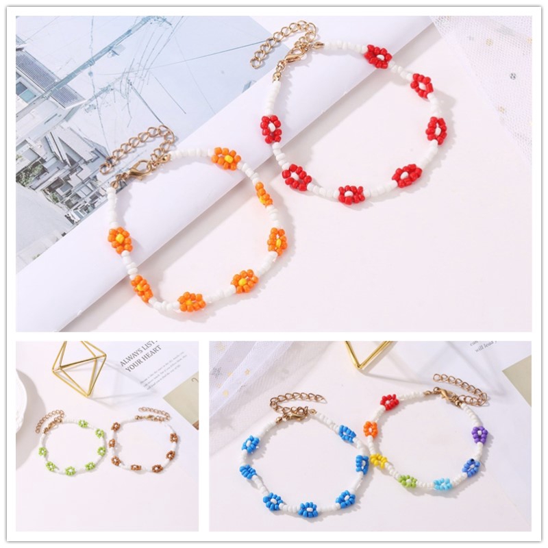 Korean Colorful Bead Bracelet Creative Flower Bracelet Shopee Philippines