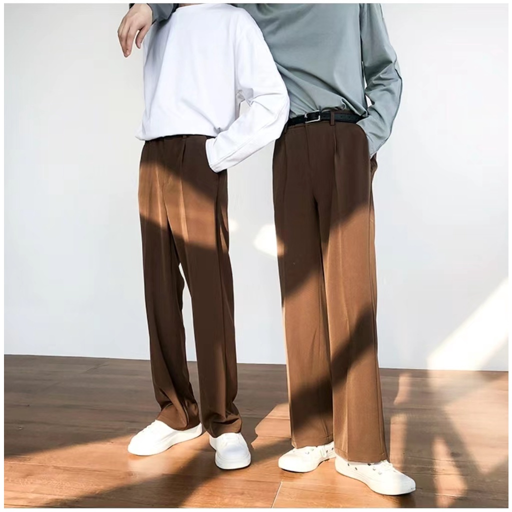 4 Colors Korean Wide Leg/Loose Trouser Pants Baggy Pants for Men Slacks