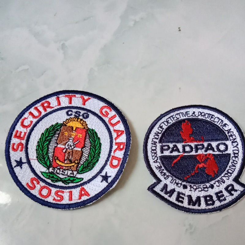 Security Guard Patches Padpao and Socia