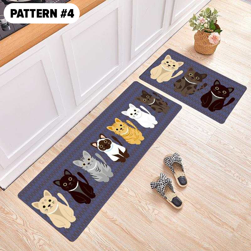 greenmoon 2PCS Kitchen Carpet Floor Mat Nonslip Thicken Doormat Rugs
