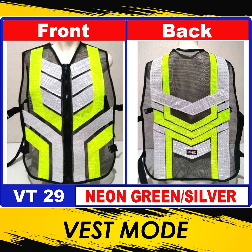 VT29 Motorcycle Rider High Visibility Safety Vest Reflectorized VESTMODE Shopee Philippines