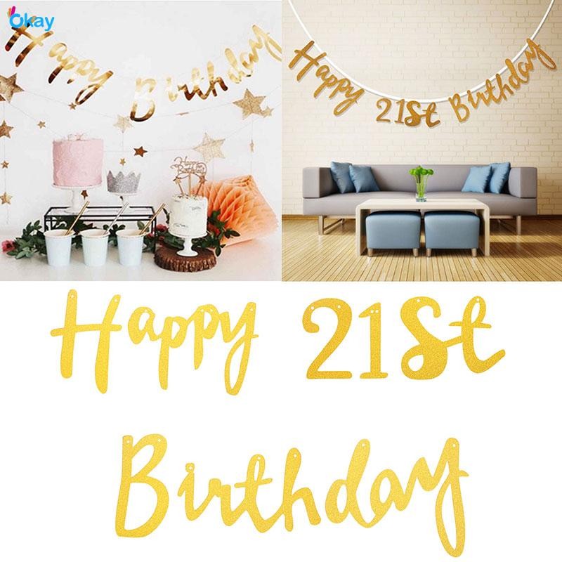 Op Happy Birthday Banner Happy Birthday Bunting Economic 30th 18th