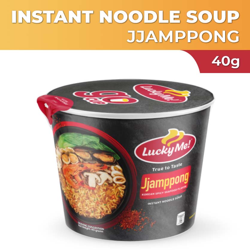 Lucky Me! Go Cup Mini Instant Noodle Soup Jjamppong 40g | Shopee ...