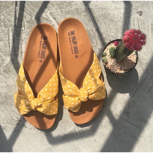 Palmy Shoes Yellow Polka | Shopee Philippines