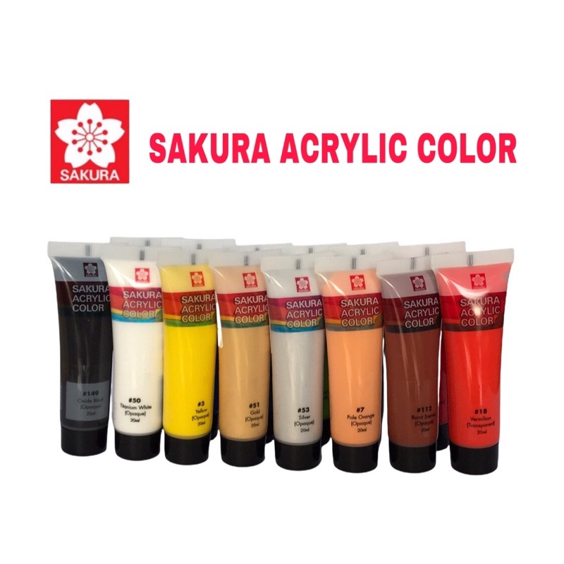 Sakura Acrylic Paint 20ml. Color (Choose Color) | Shopee Philippines