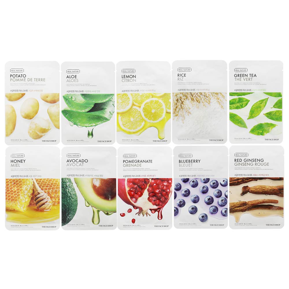 THE FACE SHOP Real Nature Mask Sheet | Shopee Philippines