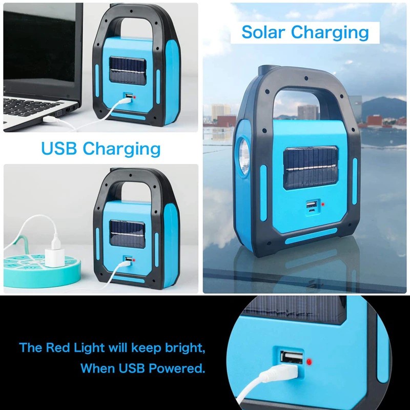 2 Lampes Solaires Extérieures SCNNC - 3W Avec 3.45m Câble, Portable Pour Camping