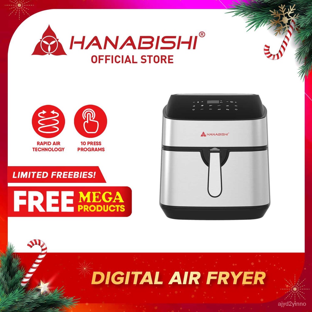 Hanabishi Digital Air Fryer 7L w/ FREE MEGA PRODUCTS (LIMITED ONLY