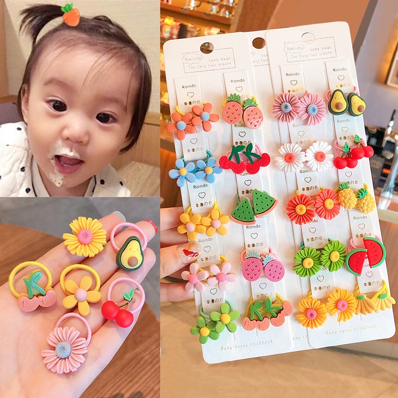 10Pcs/set Mix Colors Girl's Elastic Hair Ties for Girl Pigtails Hair  Accessories Baby Girl Hair Clip | Shopee Philippines