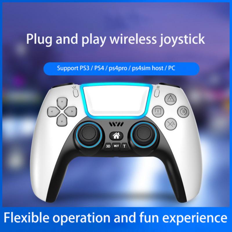 RGB light PS4 Controller Vibration Gamepad 6axis PS5 Wireless game