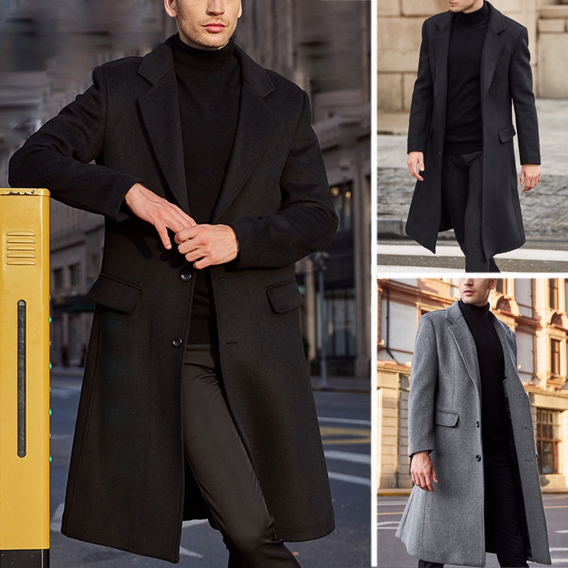 mens long warm coat