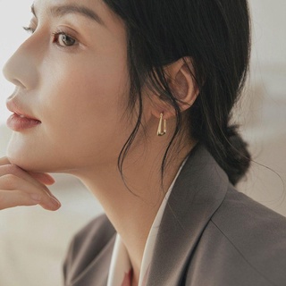 MALCOLM Popular Korean Style Earrings Ladies Geometric Hoop Earrings Women Stud Earrings Fashion Match Luxury Etrendy Ear Jewelry Exquisite Gift Ear Accessories Square Shaped/Multicolor #8