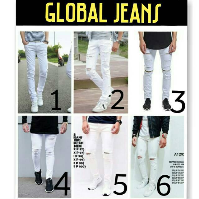 men white ripped jeans