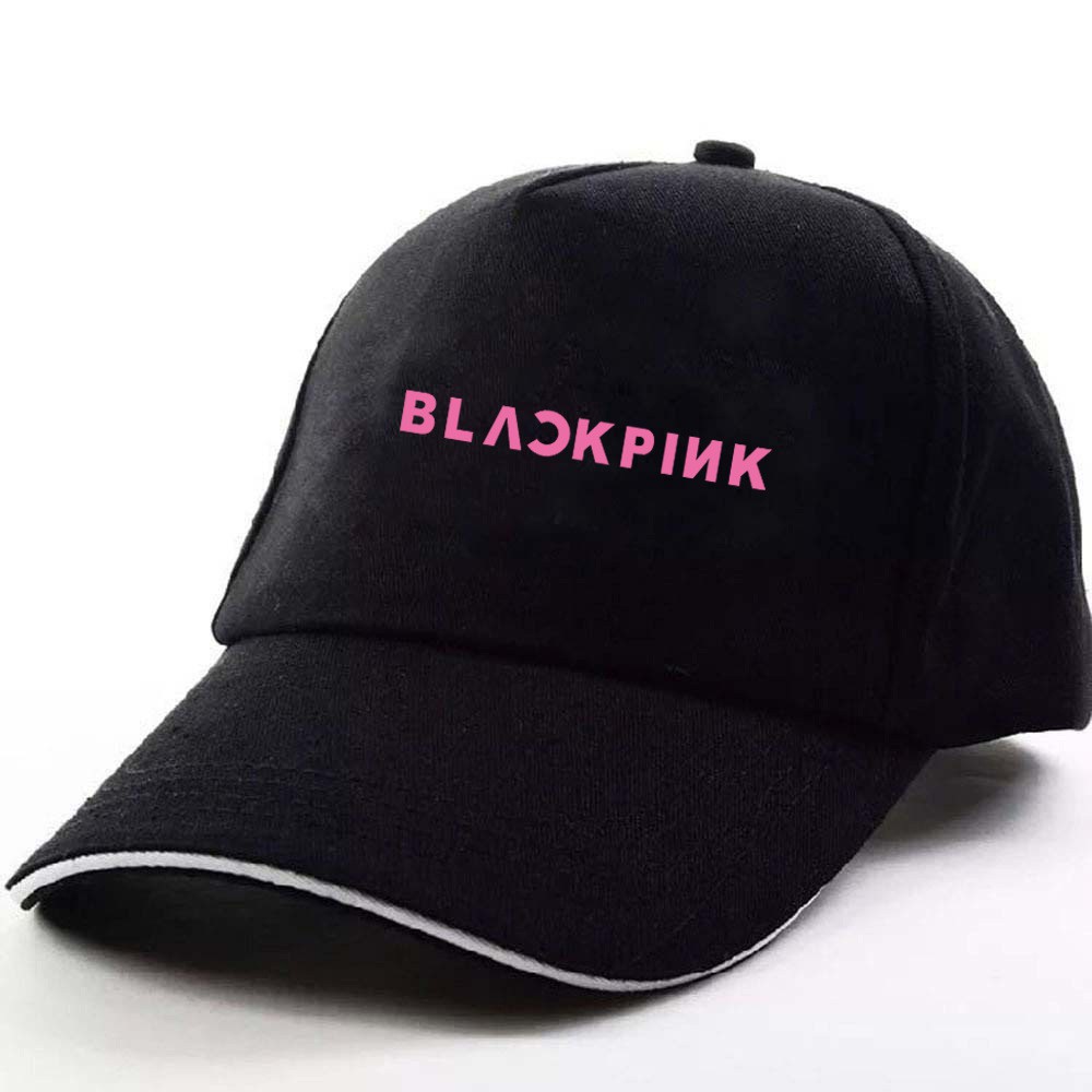 white and pink hat