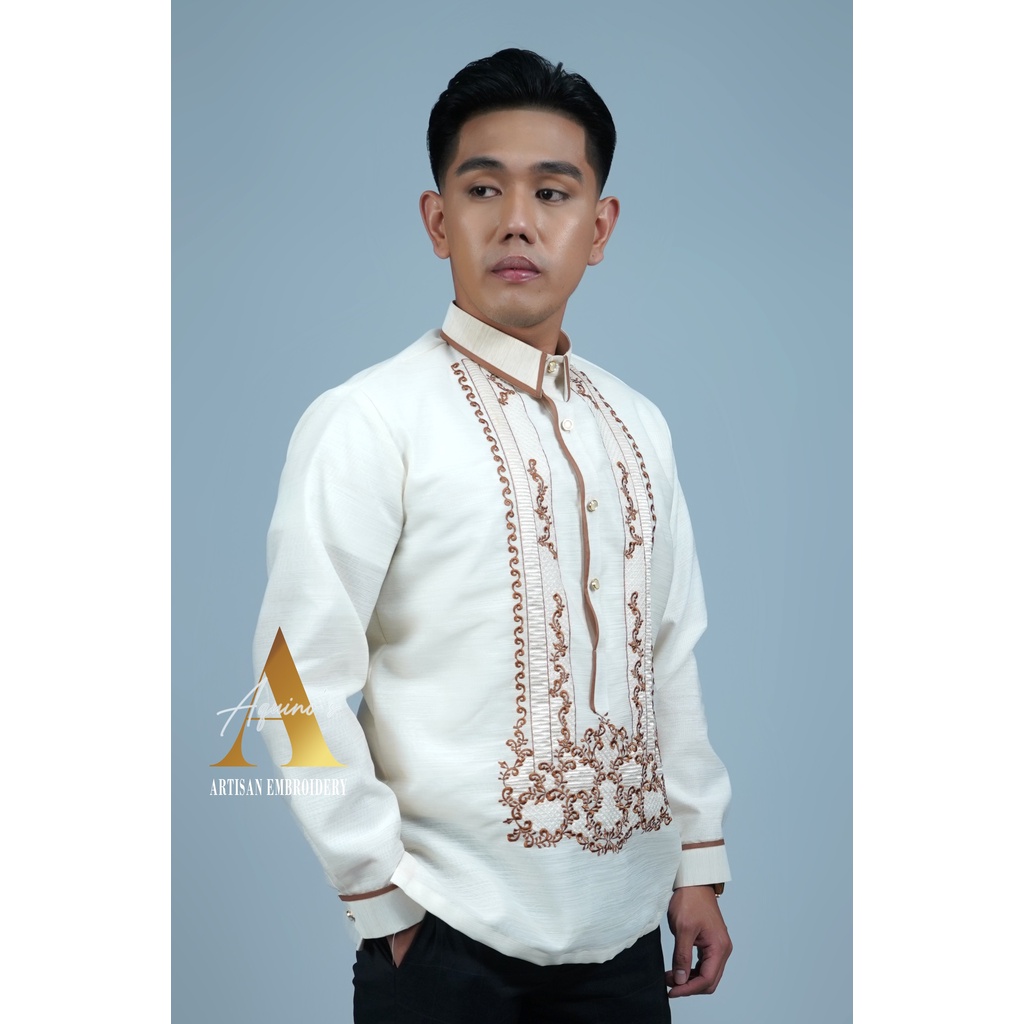 Barong Tagalog for Men - Aquino's Embroidery Men's Modern Barong Plain ...