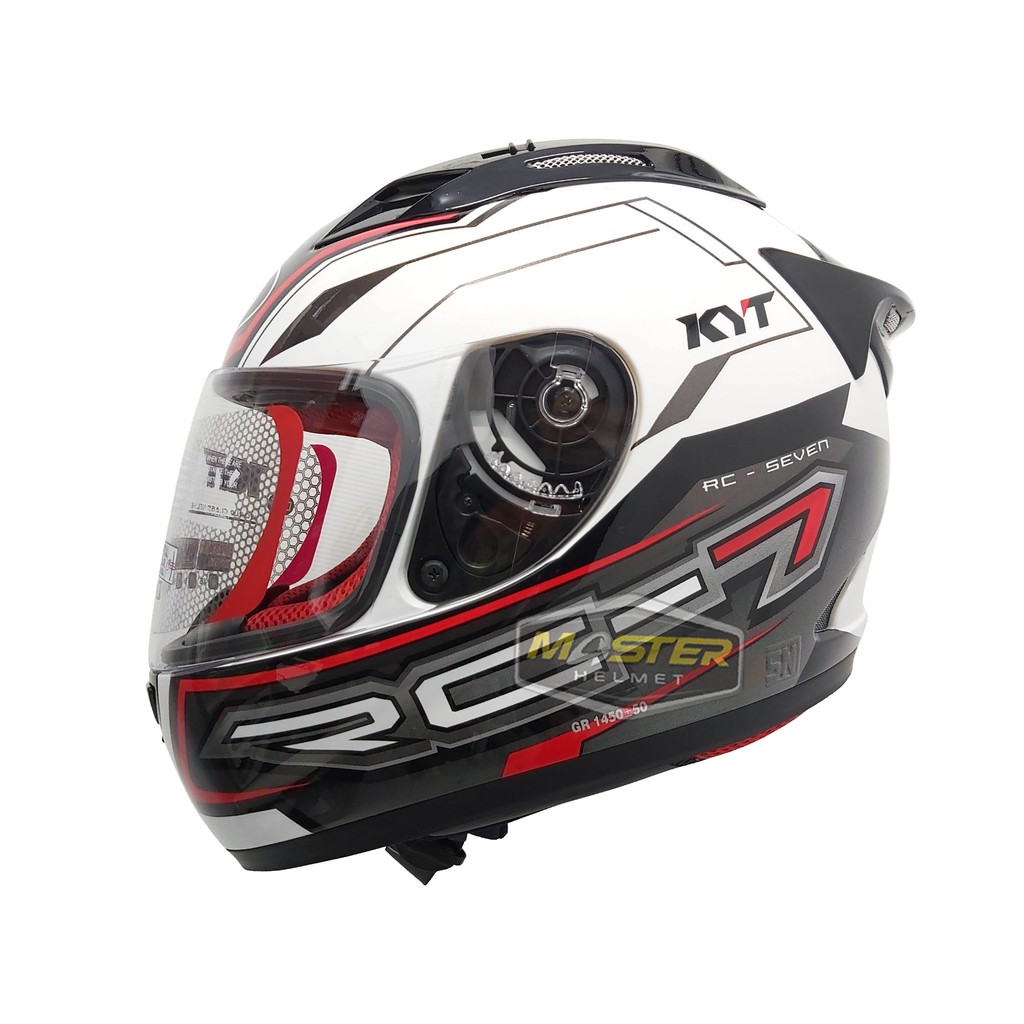 Kyt Rc7 Rc 7 Full Face Helmet Rc Seven Motif 14 Black Red Shopee Philippines