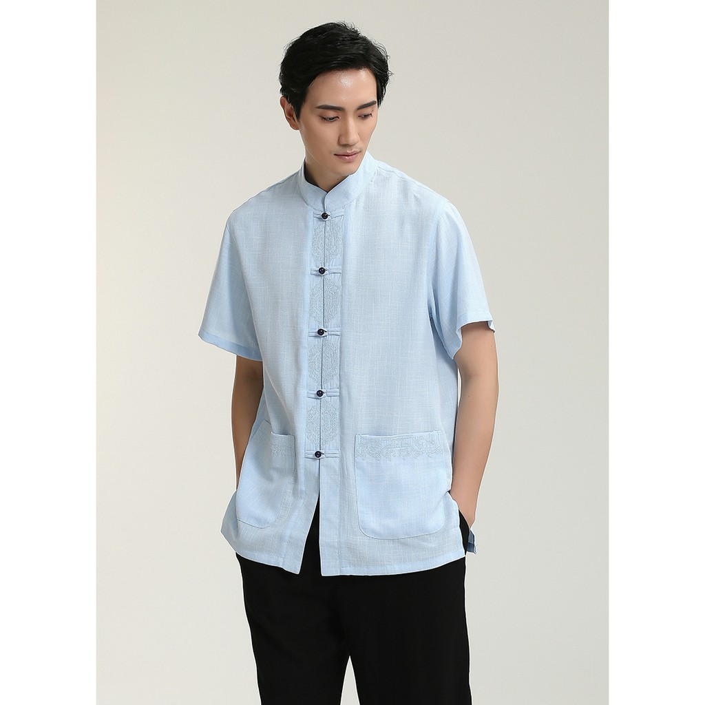 longline button up shirt mens
