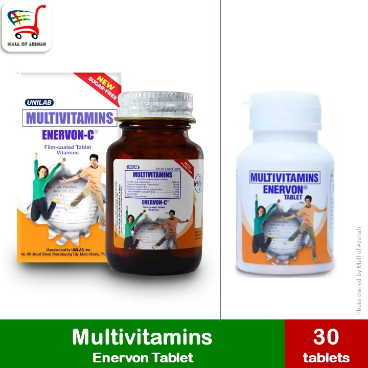 [Product of Unilab] Multivitamins EnervonC (30 tablets) Shopee