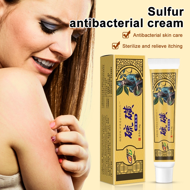 20g Herbal Sulfur Ointment Treatment Scabies Mite Dermatitis Anti ...