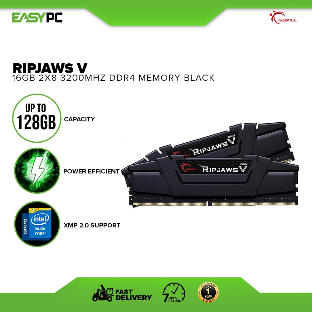 EasyPC | G.Skill Ripjaws V 16GB (2x8) Dual Kit 3200MHz,Intel and AMD ...