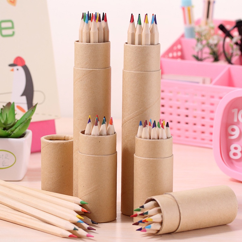 Professional 12 Colors Natural Wood Colored Pencils Colorful High