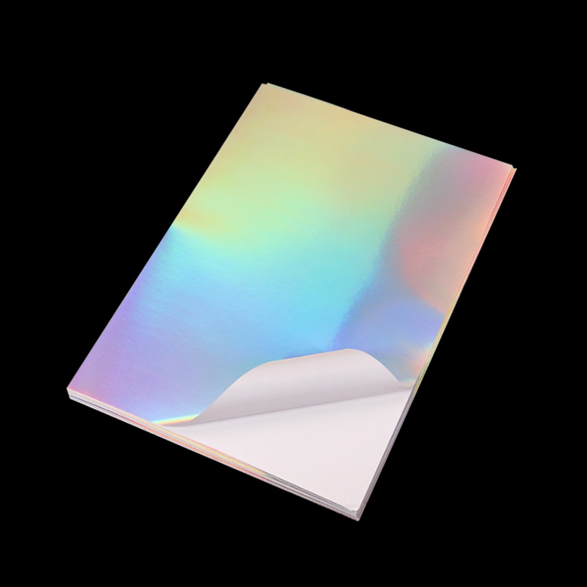 20 sheets holographic a4 size rainbow vinyl sticker paper for inkjet