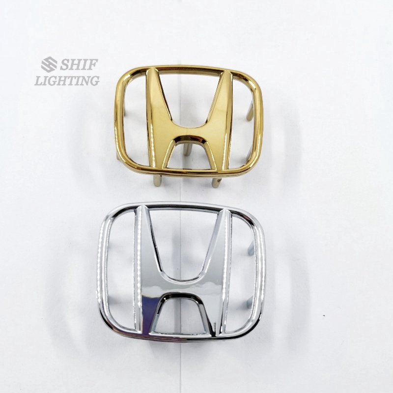 1 x ABS Gold Chrome H Steering Wheel Logo Emblem For HONDA Civic 