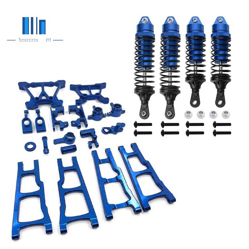 1 10 Rc Car Metal Upgrade Chassis Parts Kit With Rc Car Shock Absorber 4 Piece Front And Rear Shock Absorber Assembly 3 948