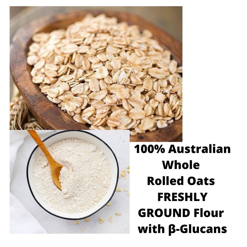 Freshly Ground Australia 100 Whole Rolled Oats Flour 05kg Quick