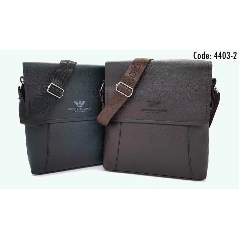 giorgio armani leather sling bag price