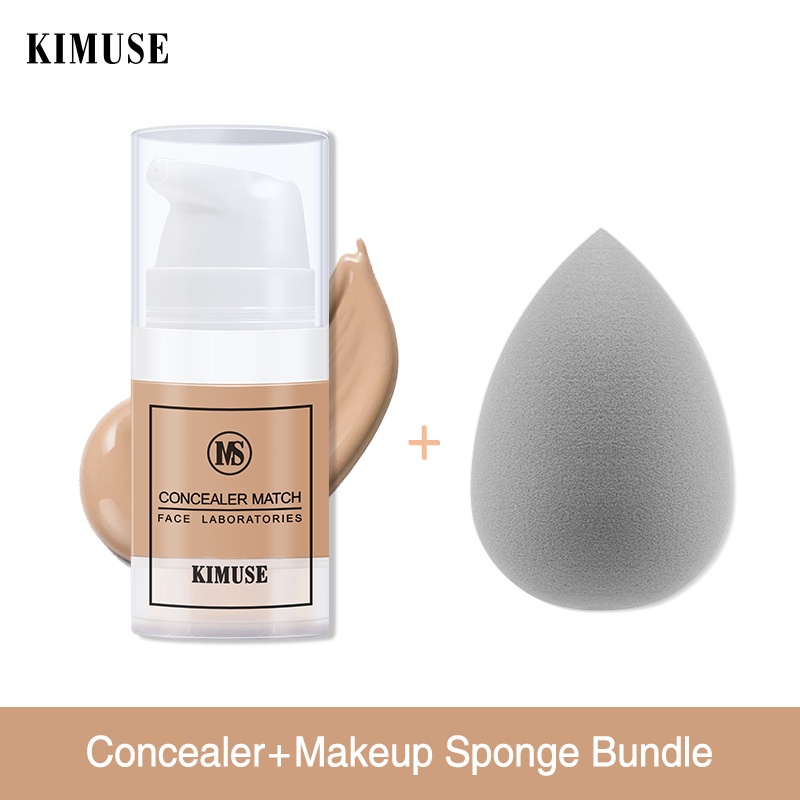 KIMUSE Full Coverage Concealer Corrector Waterpoof Long Lasting + Beauty Blender udB! Shopee