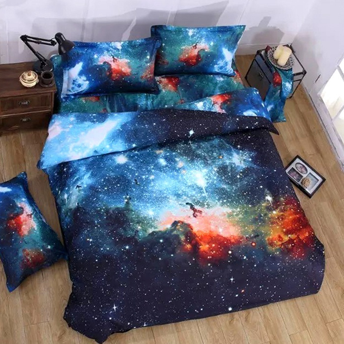 Wellknow 3d Galaxy Duvet Cover Set Single Double Twin Queen