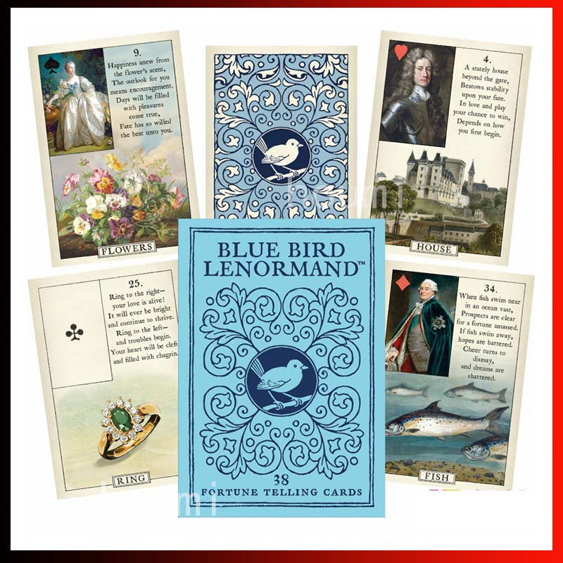 English Version Blue Bird Lenormand Oracle Cards Laser Card | Shopee  Philippines