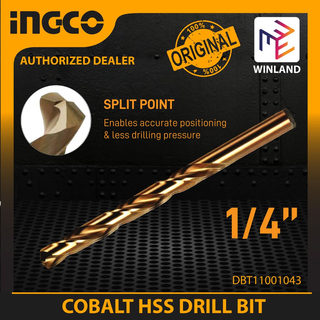 INGCO Original Cobalt HSS Drill Bit 1/4" DBT11001043 *WINLAND* Shopee