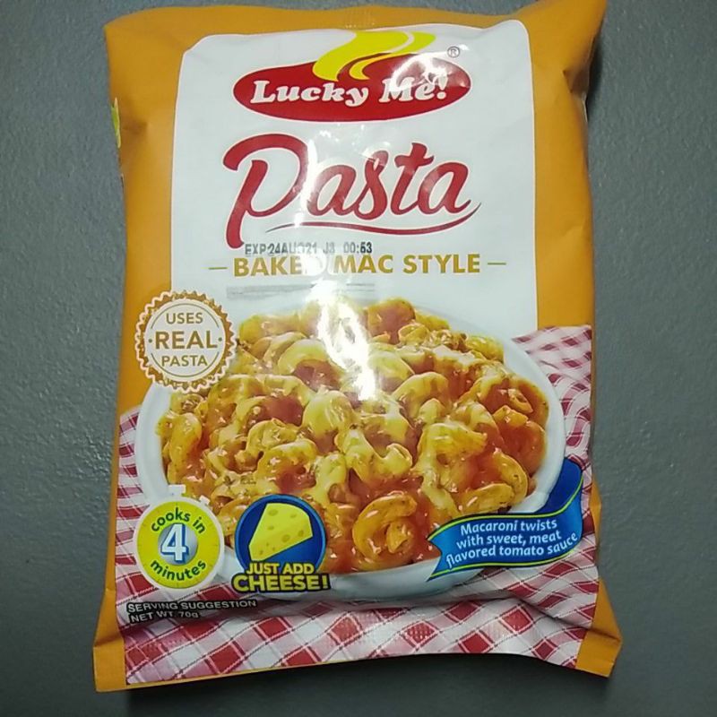 LUCKY ME INSTANT BAKED MACARONI CHEESE 70G ubicaciondepersonas.cdmx