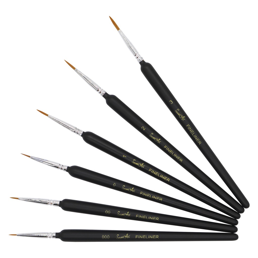 Seamiart_[READY STOCK] 6pcs/set Hook Line Detail Painting Brush for