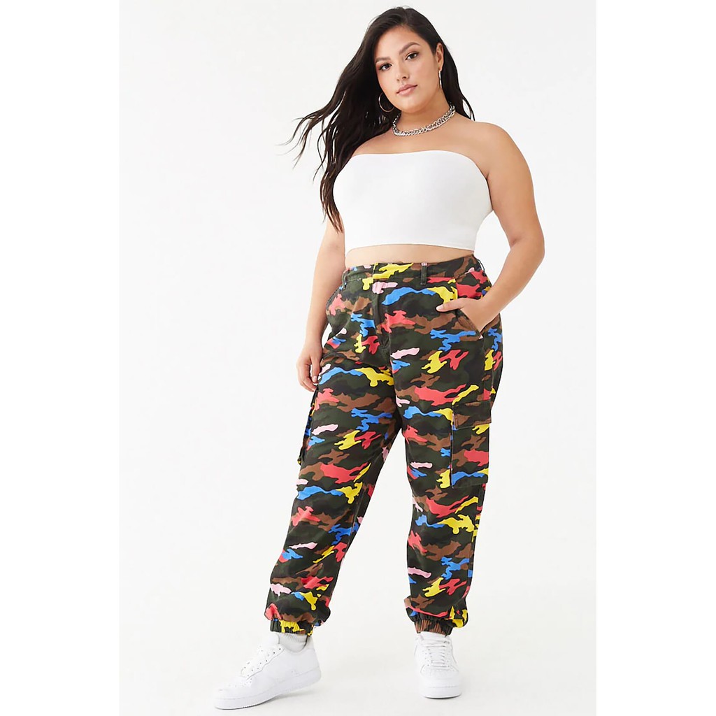 plus size black cargo pants