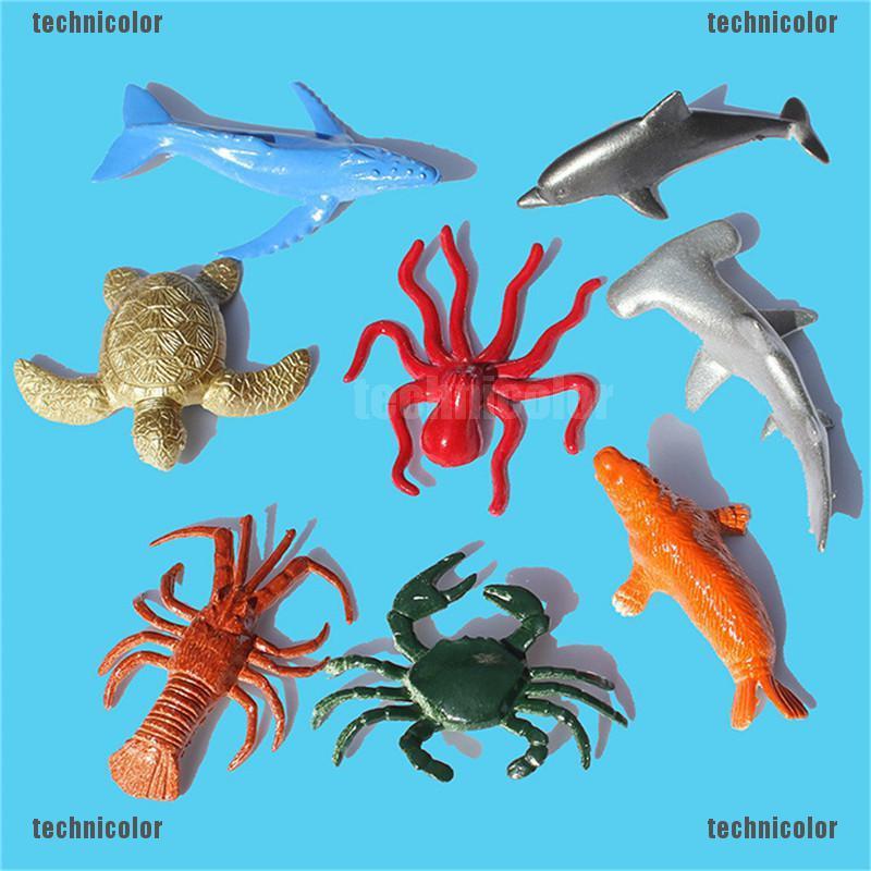 8PCS Plastic Sea Marine Animal Figures Ocean Creatures