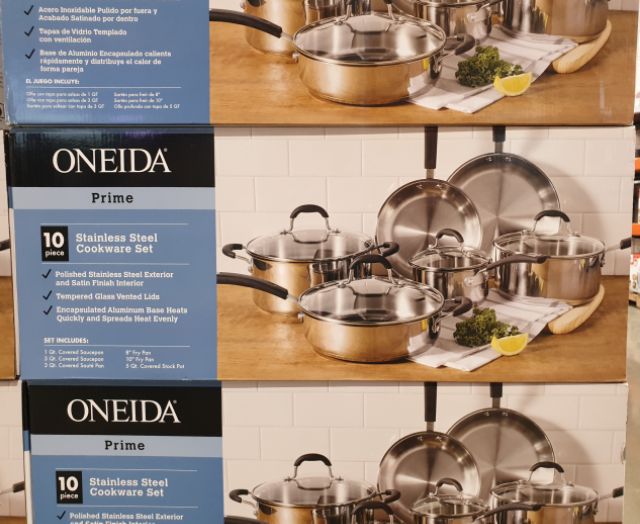 Oneida 10-Piece Stainless Steel Cookware Set (Induction-Compatible  Utensils) | Shopee Philippines