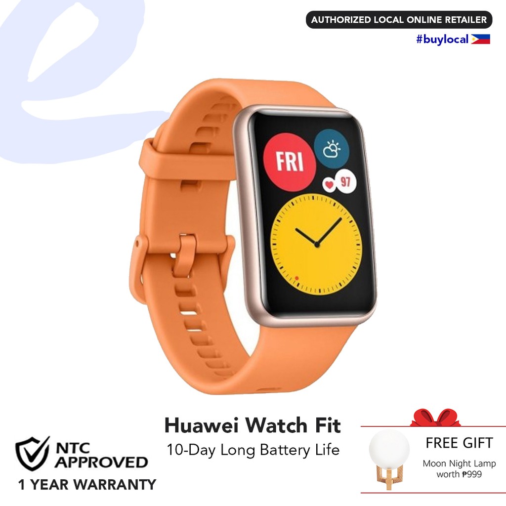 Huawei Watch Fit 10-Day Long Battery Life FREE Moon Night Lamp | Shopee Philippines