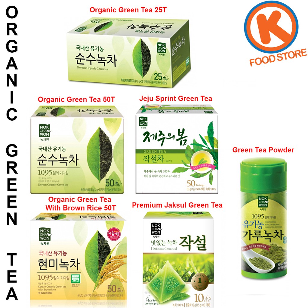 Nokchawon Premium Organic Green Tea 25T/50T/Powder Korean Tea Korean