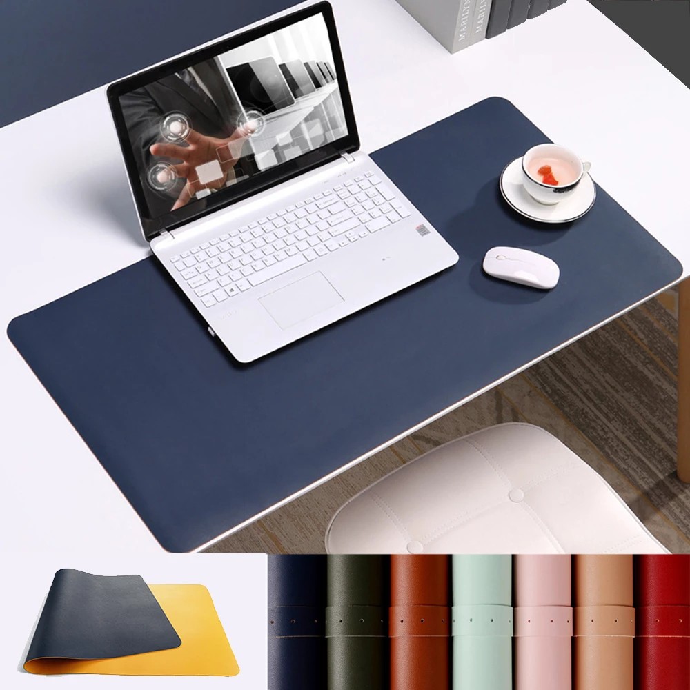 Doubleside Portable Mouse Pad PU Leather Laptop Pad Antifouling