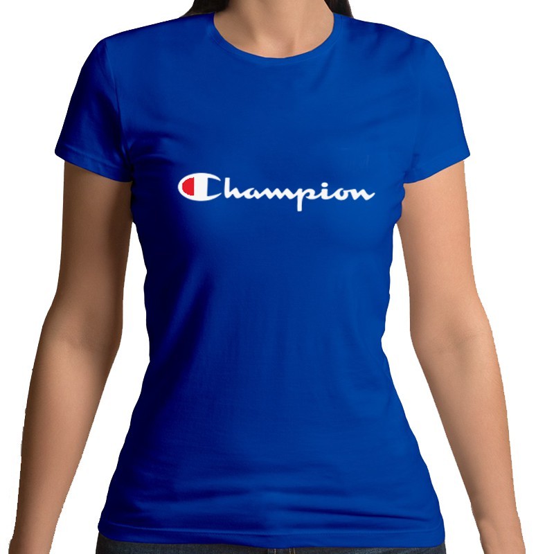 royal blue champion shirt womens