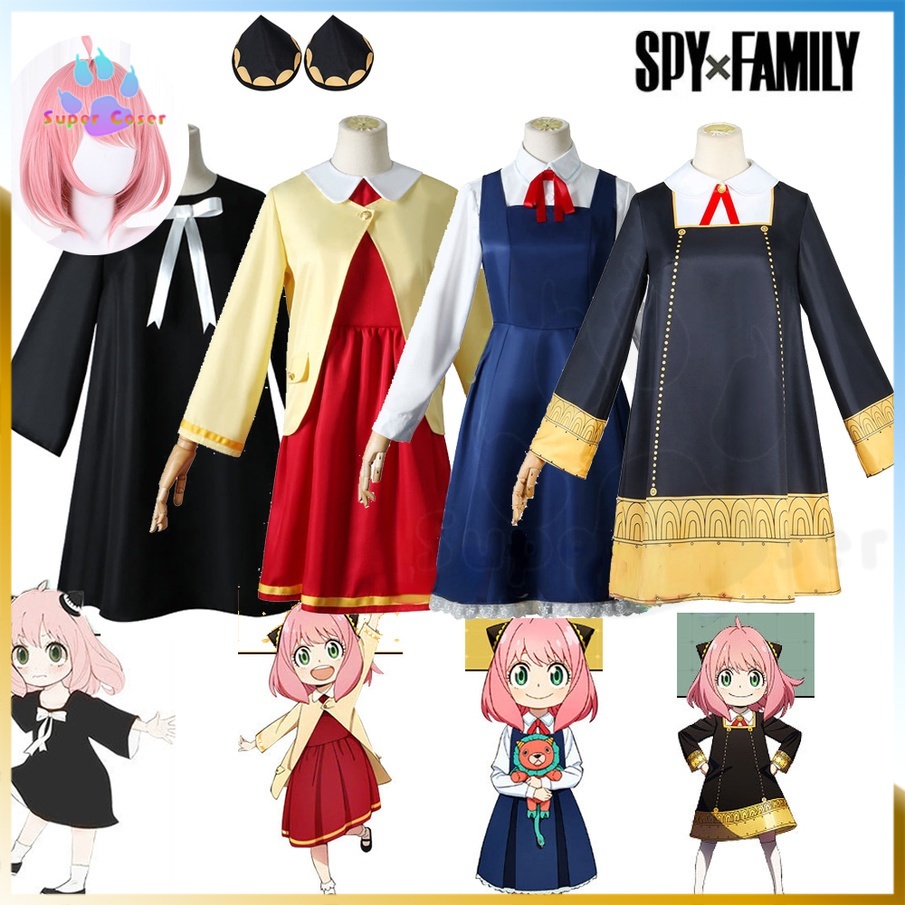 Anime SPY FAMILY Cosplay Costumes Anya Forger Cosplay Costumes Uniform ...