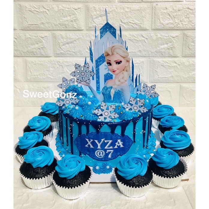 DISNEY FROZEN PRINCESS ELSA ANNA CAKE TOPPER CHANGE NAMEAND AGE Shopee Philippines